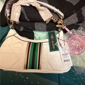 Wicked x ALDO White Quilted Shoulder Bag